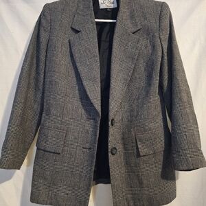 Le Suit Women's Blazer 80s style plad vintage